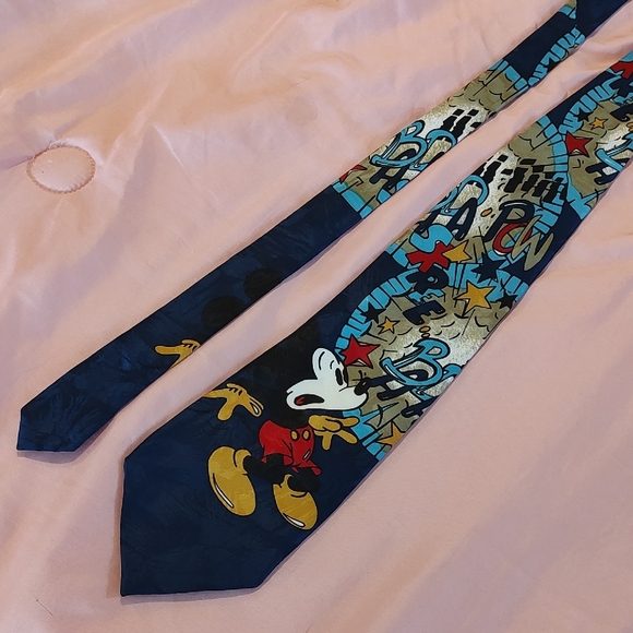 Mickey Unlimited Other - Official Mickey Unlimited POW CLOCK Tie Blue and Red 4" Circa 1990s